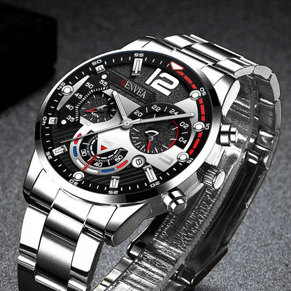 Men Business Watches Fashion Steel Band Male's Quartz Watch Relogio Masculino Reloj Hombre