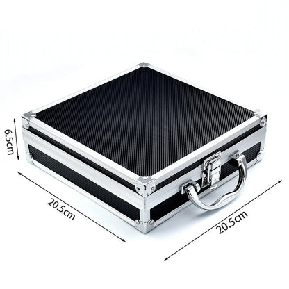 Portable Aluminum Alloy Tool Box Shockproof Toolbox Suitcase Impact Resistant Safety Instrument Case Storage Box Sponge Lining