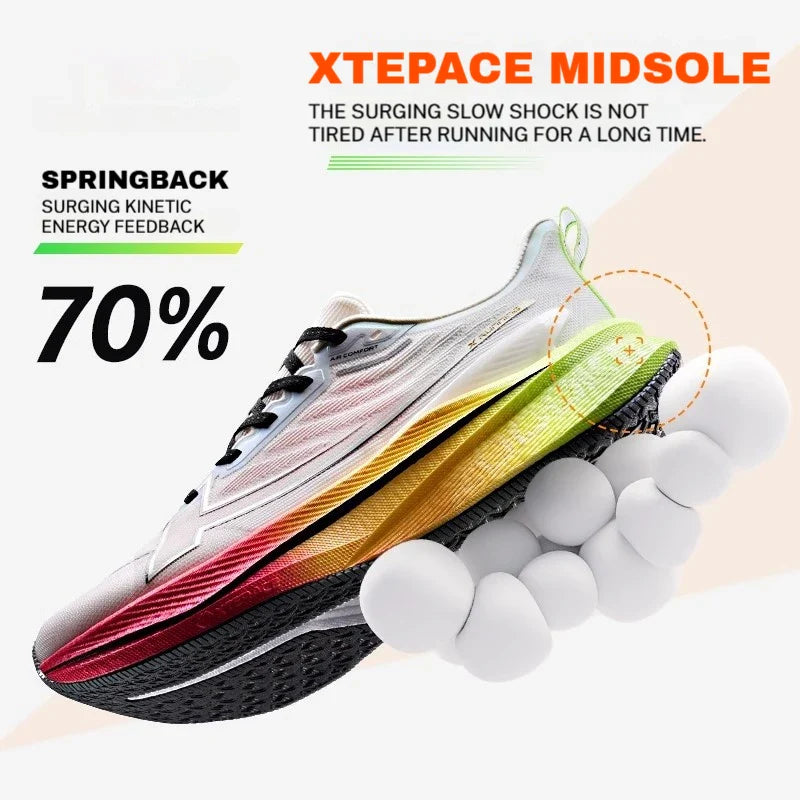 Xtep Women Running Shoes 2000km 3.0 2025 Spring Lightweight Cushioned Wear-Resistant Training Jogging Sneakers  875118110034