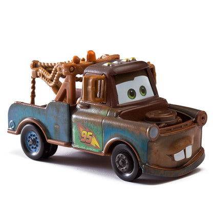 Cars Disney Pixar Cars Lightning McQueen Mater Jackson Storm The King Mater 1:55 Metal Alloy Car Toy Model Toys Children Gifts