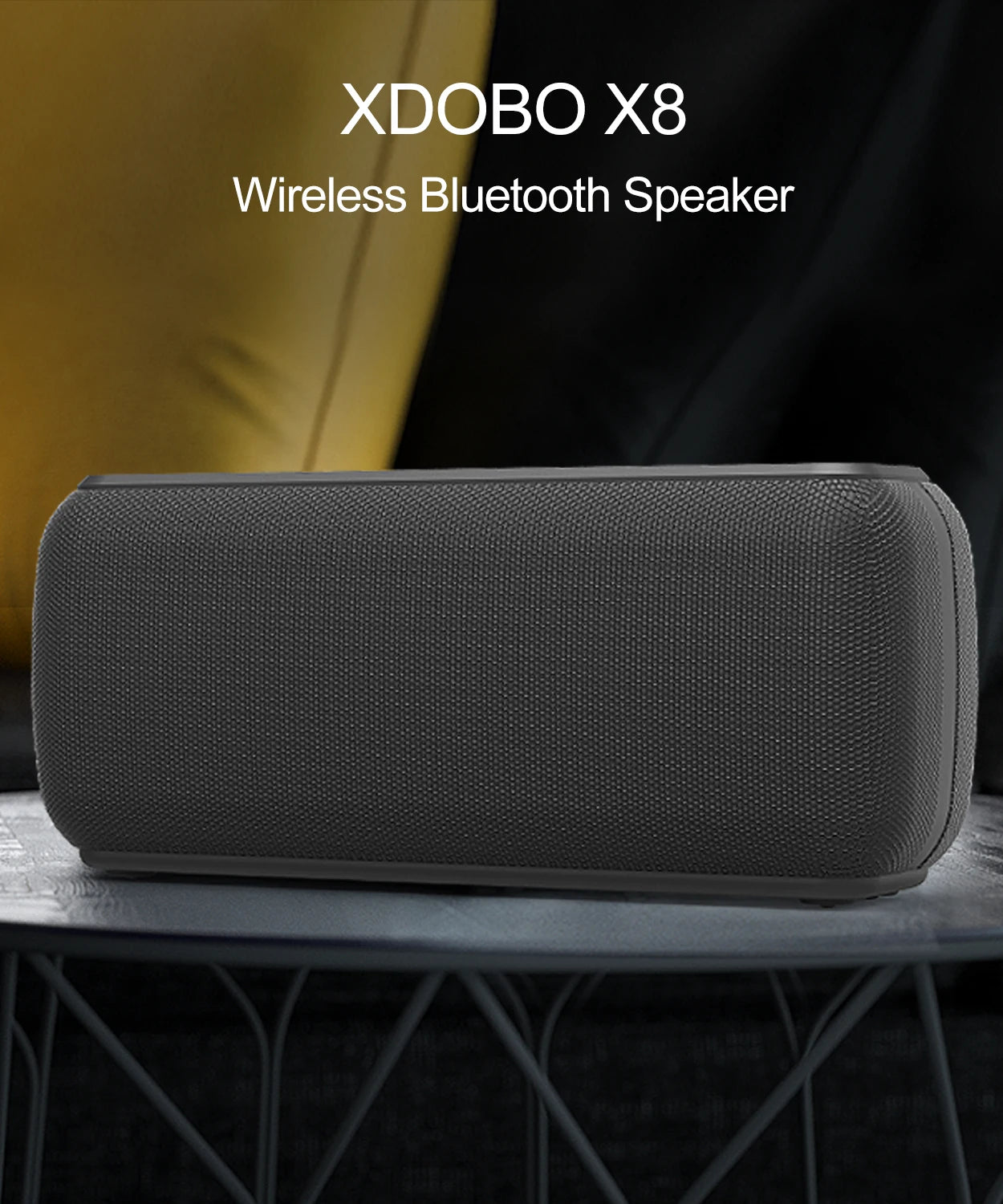 60W Xdobo X8II Bluetooth Speaker TWS Wireless Portable Subwoofer Waterproof 6600mAh Powerful Bass AUX FM Outdoor Fun Camping