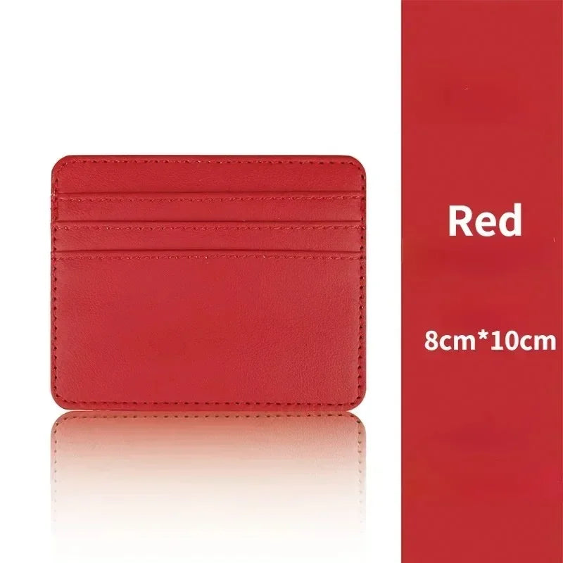 Fashionable men's and women's ultra-thin PU ID card bag credit card holder mini credit card holder