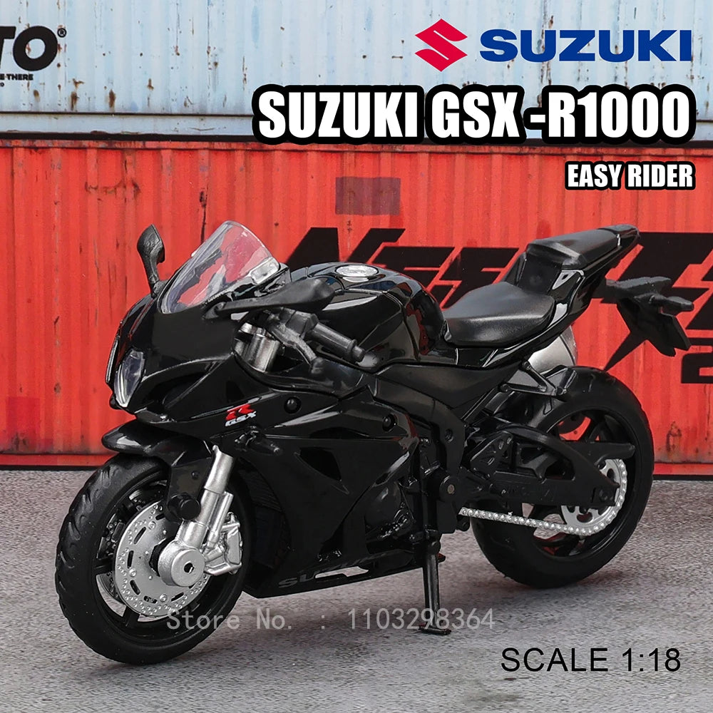 MSZ 1:18 Kawasaki Ninja H2R  GSX-R1000 YAMAHA YZF-R1 Classic Motorcycle Static Model Alloy Die Casting Car Toy Gifts