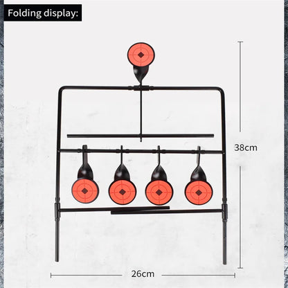 zlangsports Rotating Metal Target Stand 4+1 Shooting Training Iron Targets for Airsoft, Air Rifle, Air Pistol
