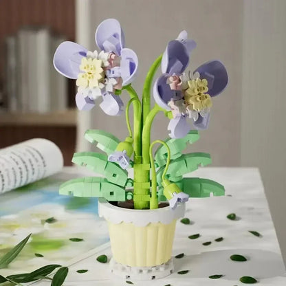 Mini Flower with Pot Micro Building Blocks Toys - Intricate Floral Details, Multiple Styles Available for Home and Office D¨¦cor