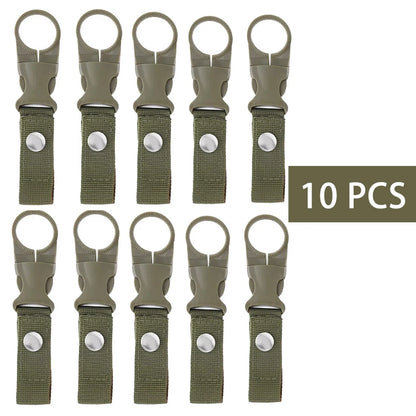 Webbing Buckle Hook Water Bottle Holder Clip Outdoor Nylon EDC Climb Carabiner Belt Backpack Hanger Camp Carabiner Belt Clip