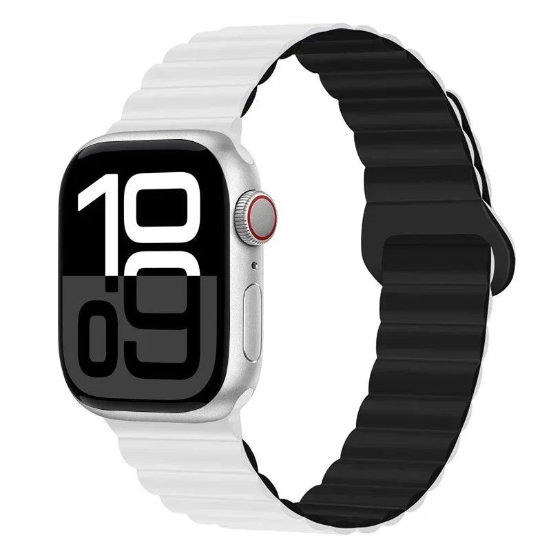 Magnetic Strap For Apple Watch Bands 46mm 42mm 49mm 45mm 44mm 41mm Silicone Sport Bracelet iWatch Series ultra 10 9 8 7 6 5 SE