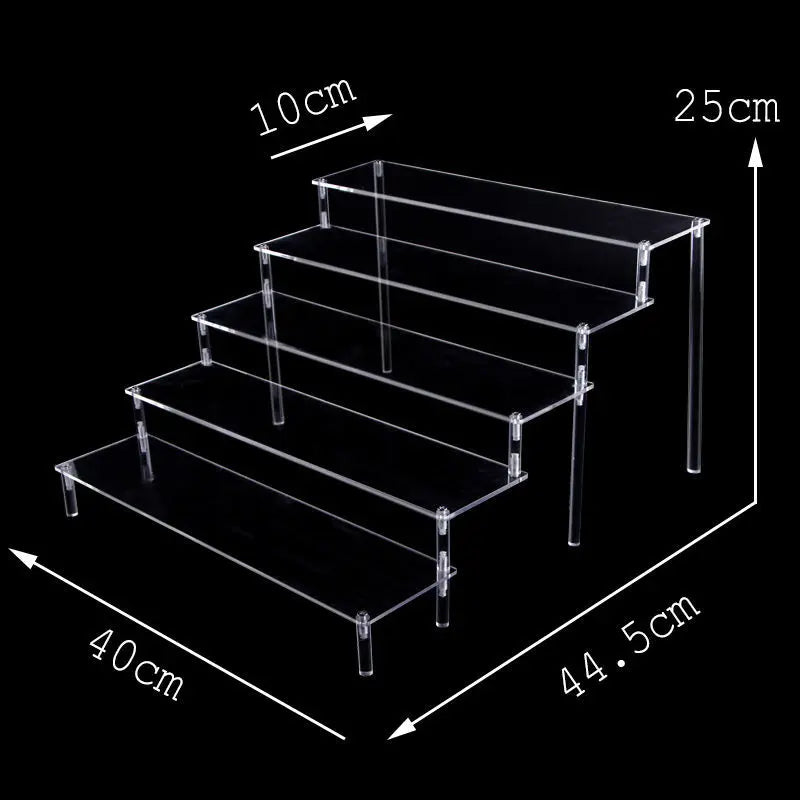 Acrylic Risers for Display 2-5 Tier Acrylic Display Stand Perfume ,Clear Cupcake Stand Holder for Figures Dessert Doll Shelves