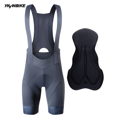 YKYWBIKE Men's Cycling Bib Shorts Road Bike Bibs Bicycle Tights Cycling MTB Bib Pants  with 6 Hours Padded Belgium Padding