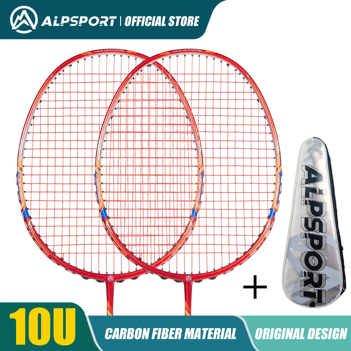 ALP GJ 10U Ultralight 52g T800 Bow And Arrow Badminton Racket Authentic Tensile Force 13kg Outdoor Sports Carbon Fiber Titanium