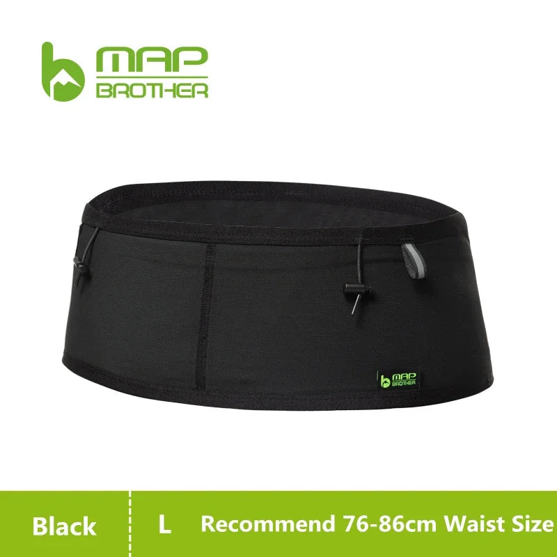 MAP BROTHER W1001 Woven Elastic Sports Waist Bag Pack Running Race Number Belt For Triathlon Marathon Cycling Mountaineering Bag