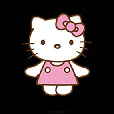 D2 Novelty LED Car Night Light Dynamic Cartoon Projector Lamp Rechargeable Car Door Atmosphere Warning Light Anime Decor Lamp