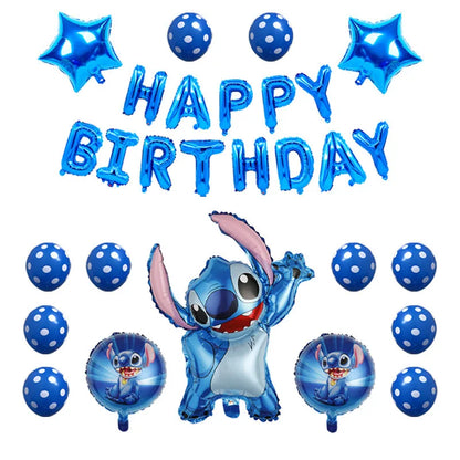 Disney Stitch Birthday Party Balloons Lilo & Stitch Balloon Sets Baby Shower for Kids Birthday Party Decorations Supplies Gifts