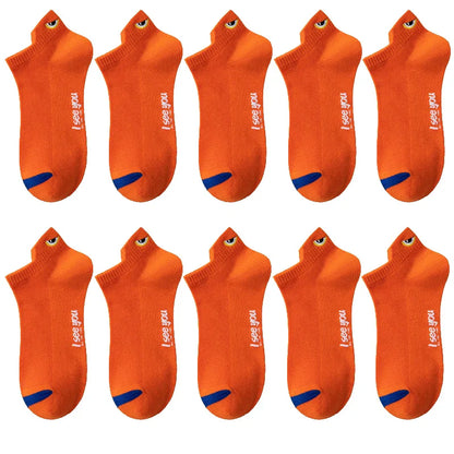 5/10 Pairs Man Short Socks Ankle Boat Socks Breathable Casual Athletic Socks Women Summer Thin Low-Cut Male Socks