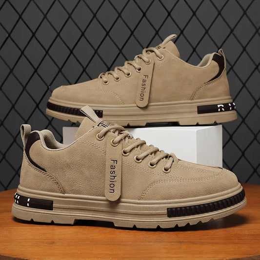 Men's casual shoes four seasons new soft-sole non-slip outdoor work shoes flat shoes fashion comfort youth Joker walking shoes