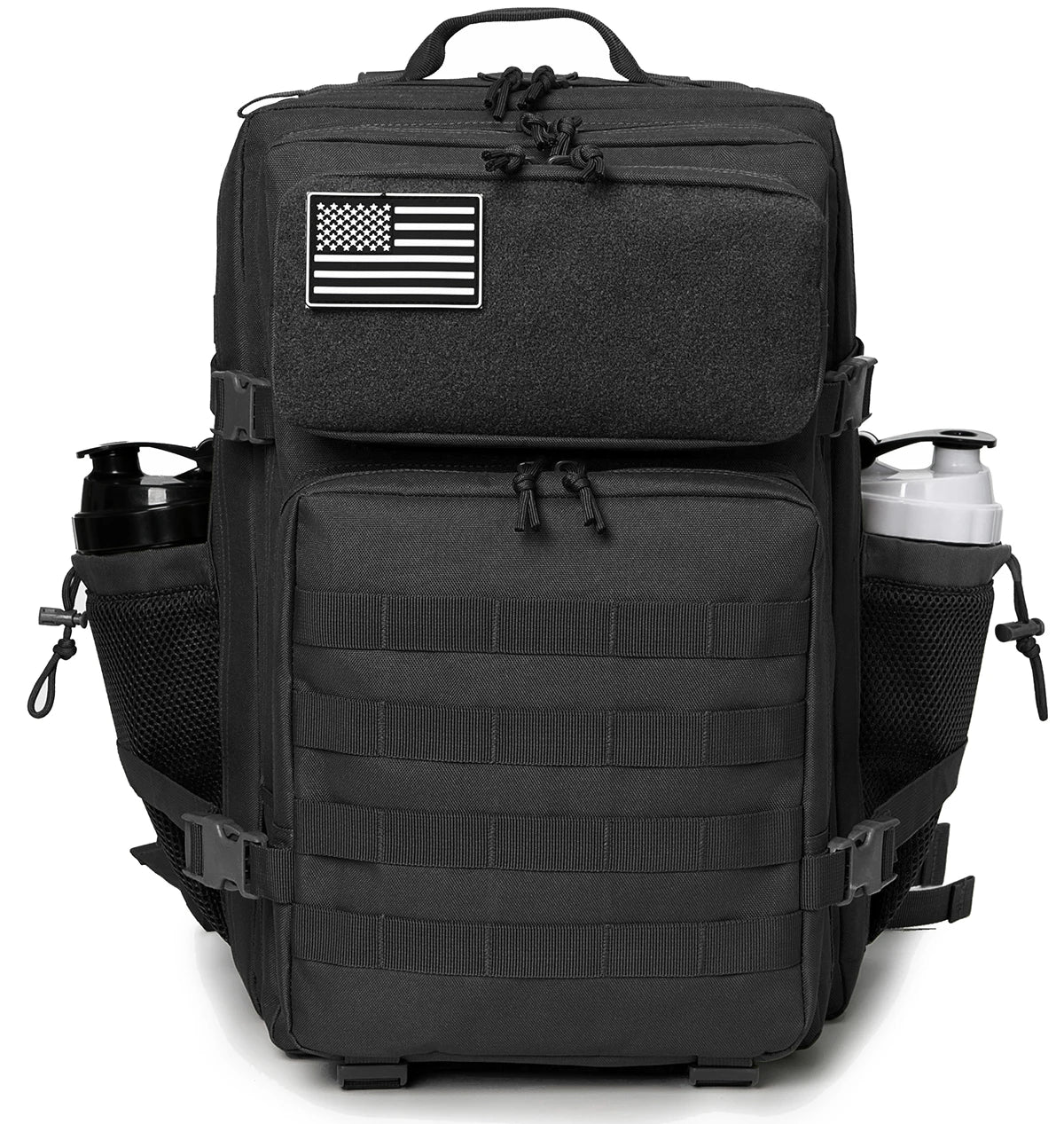 45L Molle Tactical Backpack Bag Hunting MOLLE Backpack GYM For Men EDC Outdoor Hiking Survival Rucksack Witch Bottle Holder