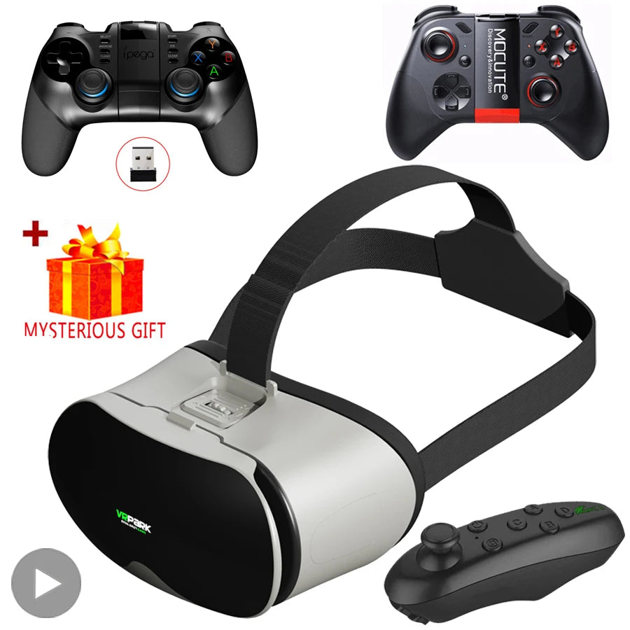 3D VR Glasses Smartphone Virtual Reality Goggles Helmet Headset Lenses Device Viar Smart Phone Cell Mobile Video Game Viewer Set