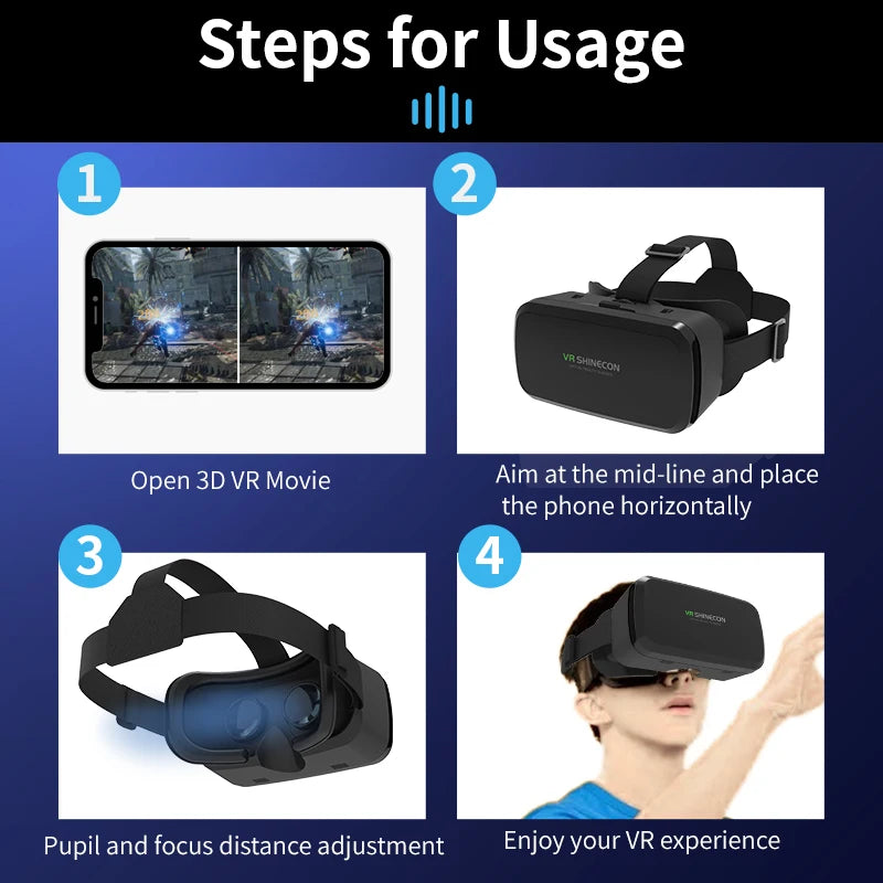 Virtual Reality Glasses IMAX Giant Screen 3D Movie Google Cardboard Box VR Headset Helmet for Smartphone,Support Game Joystick