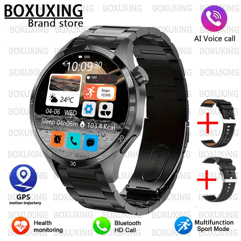 2025 New For Huawei GT5 Pro Smart Watch Men HD AMOLED Screen GPS Motion trajectory Heart Rate Bluetooth Call 1.52" SmartWatch