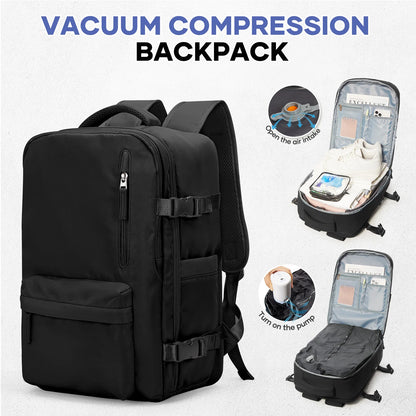 Vacuum Compression Travel Backpack - Large Capacity Foldable Hiking Bag Lightweight Laptop Bag,Essential Outdoor Travel Backpack