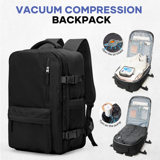 Vacuum Compression Travel Backpack - Large Capacity Foldable Hiking Bag Lightweight Laptop Bag,Essential Outdoor Travel Backpack