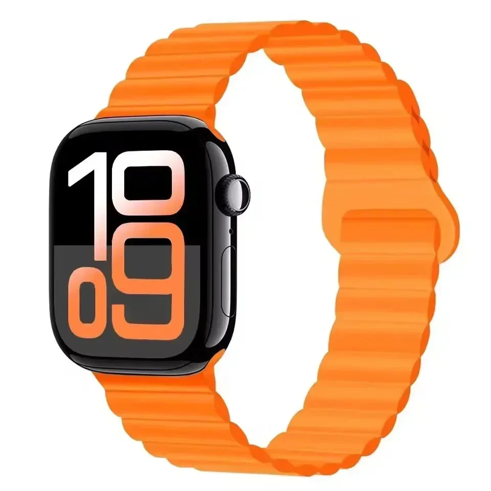 Magnetic Strap For Apple Watch Bands 46mm 42mm 49mm 45mm 44mm 41mm Silicone Sport Bracelet iWatch Series ultra 10 9 8 7 6 5 SE