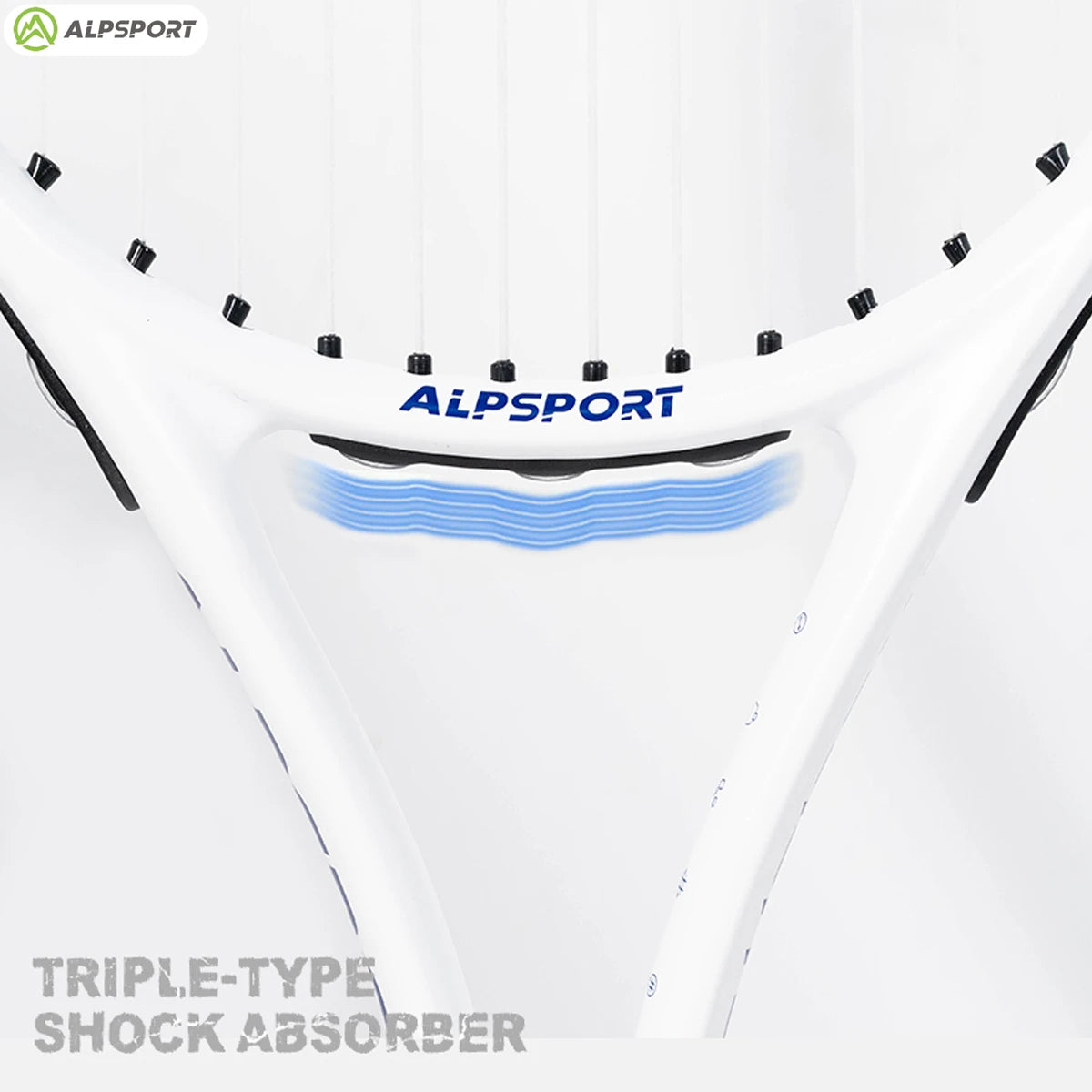 ALPSPORT Carbon Fiber Tennis Racket T800 18K-Professional Grade with Bag&Strap Lightweight Training Racquet for Adults Men&Women