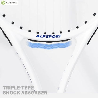 ALPSPORT Carbon Fiber Tennis Racket T800 18K-Professional Grade with Bag&Strap Lightweight Training Racquet for Adults Men&Women
