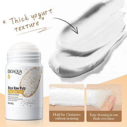 1/3/5pcs White Rice Raw Pulp Mud Mask Moisturizing Blackhead Removal Clean Face Shrink Pores Mask Face Skin Care Products