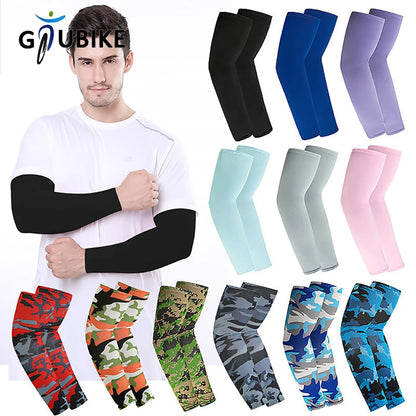 GTUBIKE 2Pcs Unisex Cooling Arm Sleeves Cover Sports Running UV Sun Protection Outdoor Fishing Cycling Sleeves for Hide Tattoos