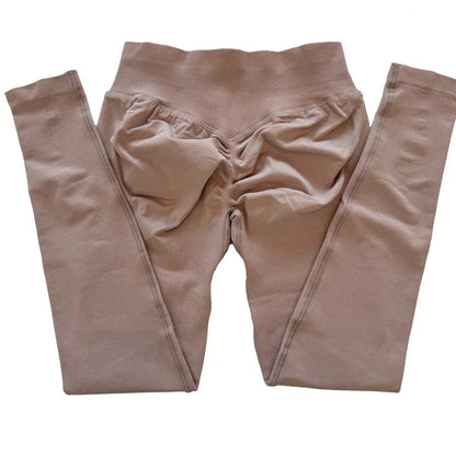 No Logo Scrunch Bum Gym Legging for Women Low Waistband Seamless Yoga Legging Workout Yoga Pants Push Up Sports Tights