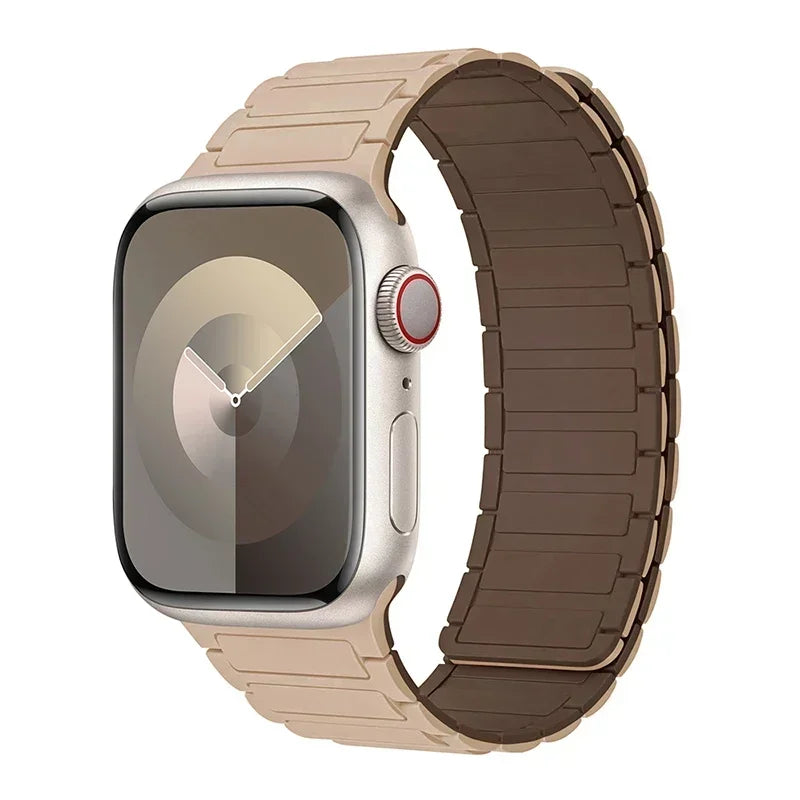 Magnetic Loop for Apple Watch Bands 44mm 40mm 49mm 45mm 41mm 38mm Silicone Bracelet iWatch Series 9 8 7 6 5 4 3 Se ultra 2 strap