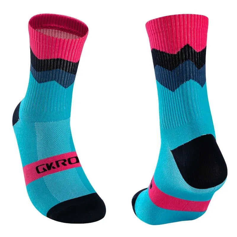Cycling Socks for Men And Women Breathable Ankle Length Sports Gym Cycling Socks Non Slip Moisture Wicking Cycling Ankle Socks
