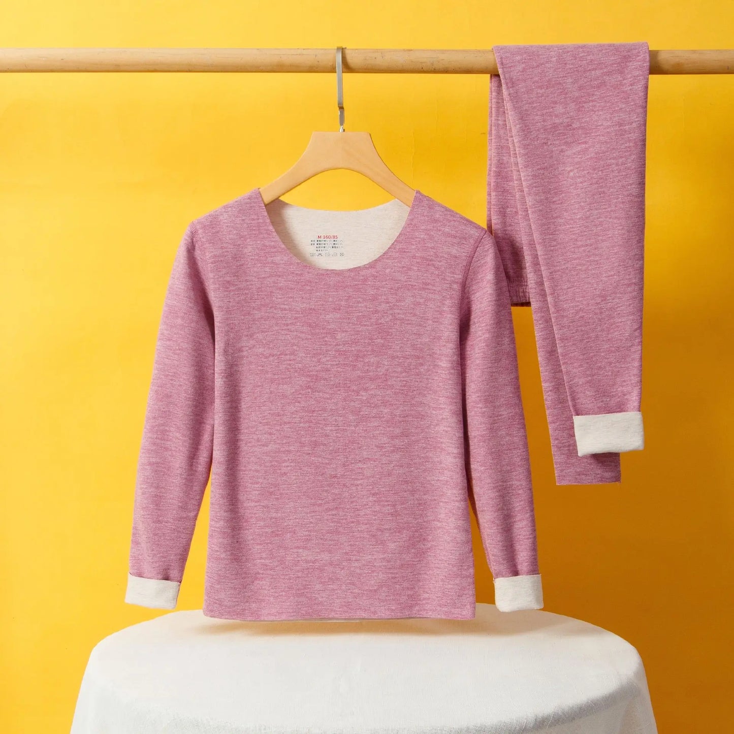 The New Cashmere Silk Thermal Underwear Set of Women's Non-marking Home Wear Wear Grinding Hair Fever Autumn Clothes and Pants