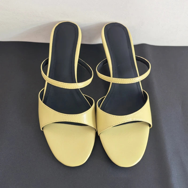 JOZHAMTA Size 34-43 Women Real Leather Casual Flats Slippers Comfort Slides Sandals Soft  Fashion 2025 Daily Home Outdoor