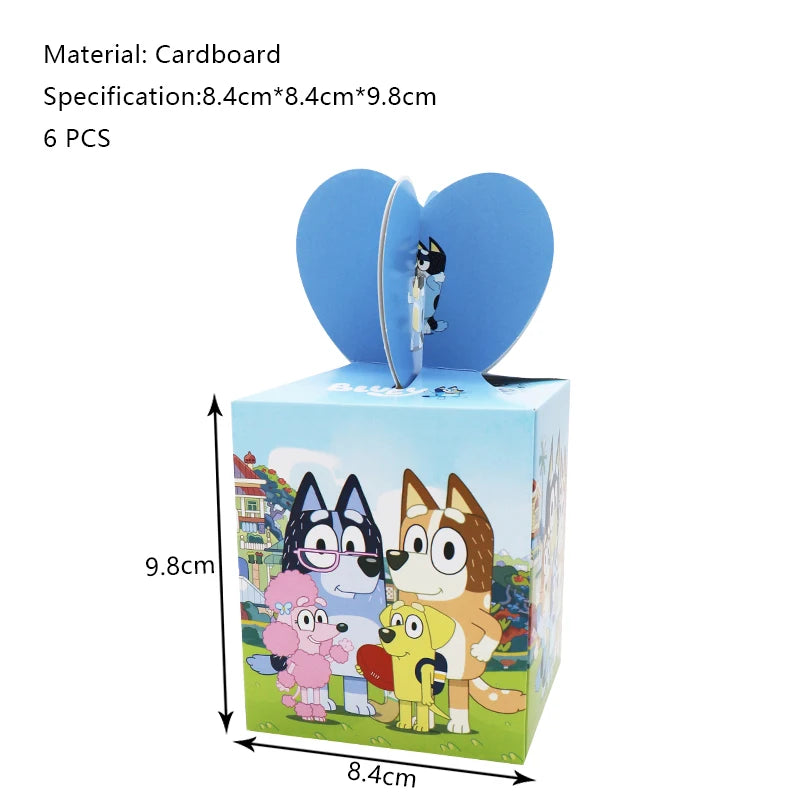 New Bluey Birthday Party Decoration Latex Balloons Bingo Aluminum Film Balloon Disposable Tableware Kids Event Supplies Backdrop