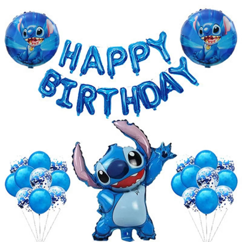 Disney Stitch Birthday Party Balloons Lilo & Stitch Balloon Sets Baby Shower for Kids Birthday Party Decorations Supplies Gifts