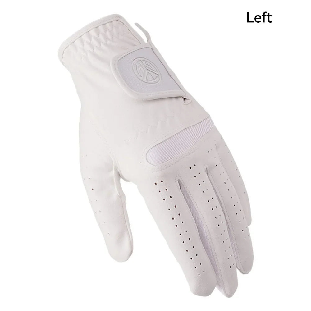 1 Pc Men's Golf Gloves Left Right Hand Women Soft Ultra-fiber Cloth Breathable Wear-resistant Golf Gloves Sports Gloves