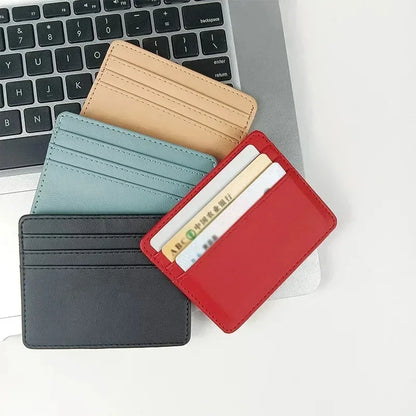 Fashionable men's and women's ultra-thin PU ID card bag credit card holder mini credit card holder