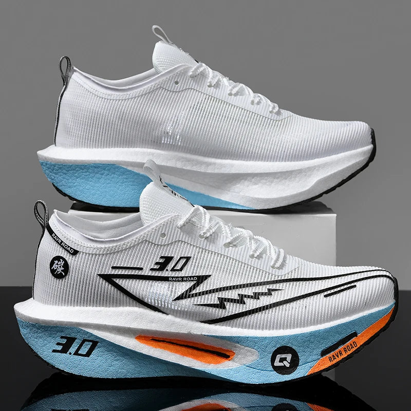 Men's Sports Shoes Full Palm Carbon Plate Running Shoes Men's and Women Marathon Racing Shock-absorbing Athletics Training Shoes