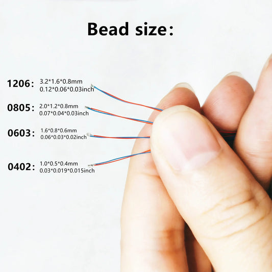 10pcs/Lot Wired Chip 30cm 3V Railway Model toys Scenes 0402 0603 0805 1206 SMD Lamp Wired Micro Led Pre-soldered lamp model kit