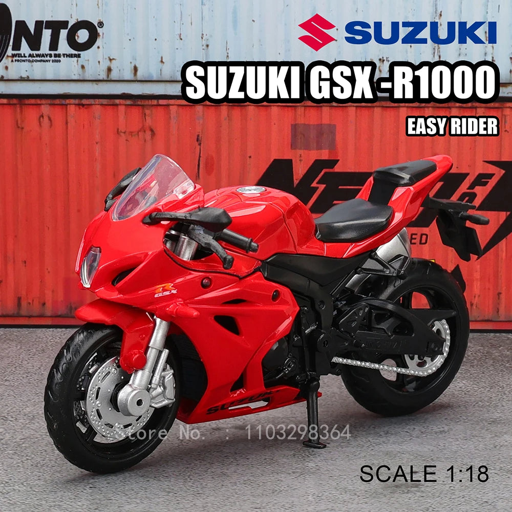 MSZ 1:18 Kawasaki Ninja H2R  GSX-R1000 YAMAHA YZF-R1 Classic Motorcycle Static Model Alloy Die Casting Car Toy Gifts