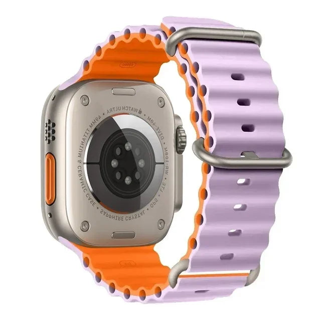 Ocean strap For Apple Watch Ultra 2 Band 49mm 10 9 8 7 45mm 41mm Silicone Bracelet Wristband iWatch 6 5 4 3 SE 44mm 40 42mm band