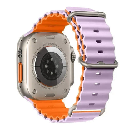 Ocean strap For Apple Watch Ultra 2 Band 49mm 10 9 8 7 45mm 41mm Silicone Bracelet Wristband iWatch 6 5 4 3 SE 44mm 40 42mm band