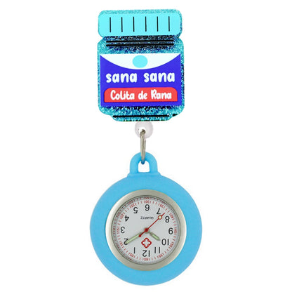 Hospital Health Care Shiny Heart Medical Icons Cartoon Lovely Nurse Doctor Clip Pocket Watches Hang Clock Gift Watch