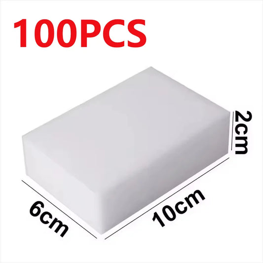 50/100Pcs Magic Sponge Cleaner Melamine Foam Scrubber for Kitchen Bathroom Stain Remover Dishware Household Cleaning Tools