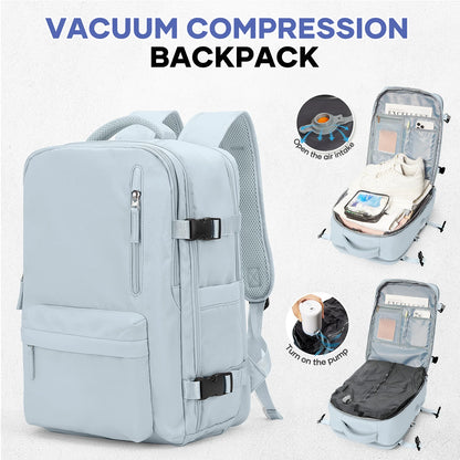 Vacuum Compression Travel Backpack - Large Capacity Foldable Hiking Bag Lightweight Laptop Bag,Essential Outdoor Travel Backpack
