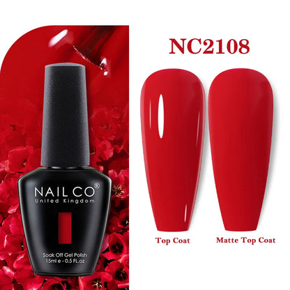 NAILCO 131Colors Vernis Semi Permanent UV Varnish Gel Nail Polish Nails Art Gel Manicure TOP BASE Varnish Hybrid