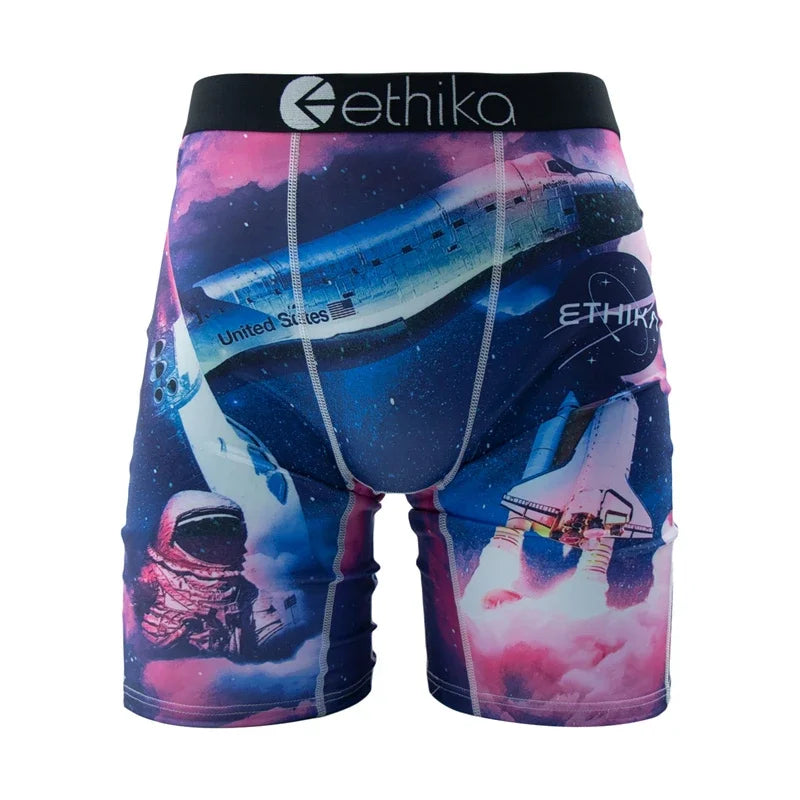 ETHIKA 1Pcs Men Underwear Sexy Boxershorts Breathable Mens Trunks Plus Size S-3XL Man Swimming Underpants Men's Panties Boxers