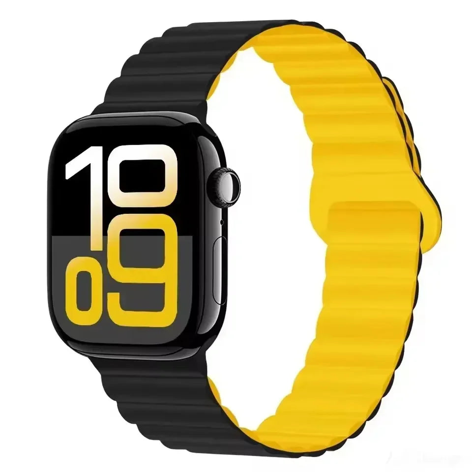 Magnetic Strap For Apple Watch Bands 46mm 42mm 49mm 45mm 44mm 41mm Silicone Sport Bracelet iWatch Series ultra 10 9 8 7 6 5 SE